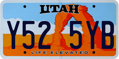 UT license plate Y525YB