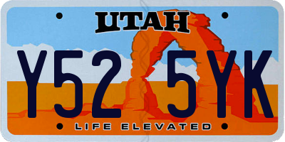 UT license plate Y525YK