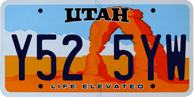 UT license plate Y525YW