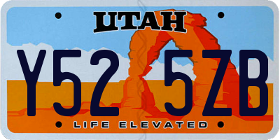 UT license plate Y525ZB