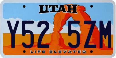 UT license plate Y525ZM