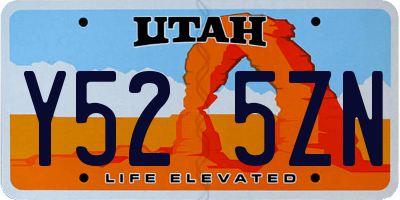 UT license plate Y525ZN