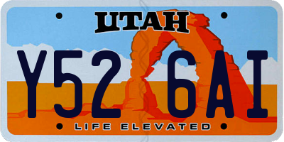 UT license plate Y526AI