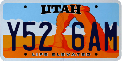 UT license plate Y526AM
