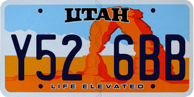 UT license plate Y526BB
