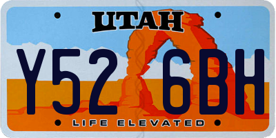 UT license plate Y526BH