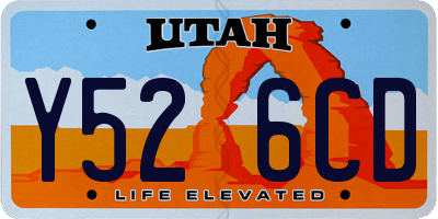UT license plate Y526CD