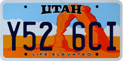 UT license plate Y526CI