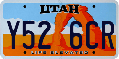 UT license plate Y526CR