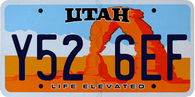 UT license plate Y526EF