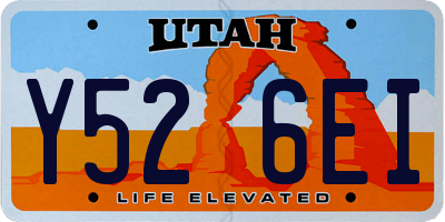 UT license plate Y526EI
