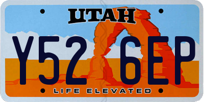 UT license plate Y526EP