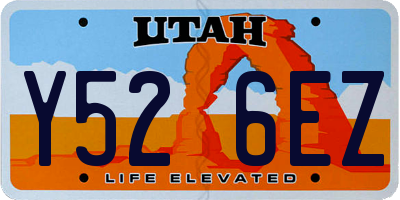 UT license plate Y526EZ