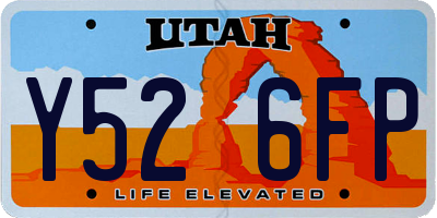UT license plate Y526FP