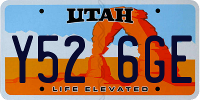 UT license plate Y526GE