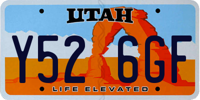 UT license plate Y526GF