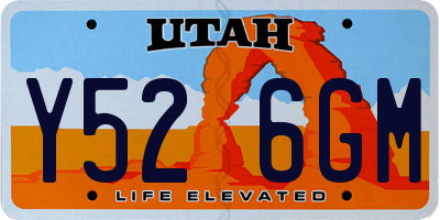 UT license plate Y526GM