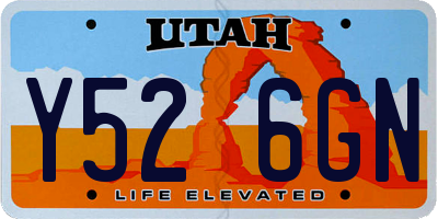 UT license plate Y526GN