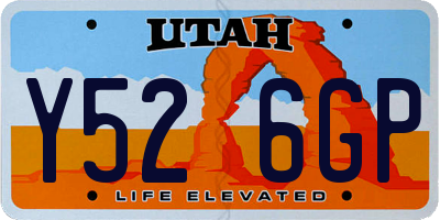 UT license plate Y526GP