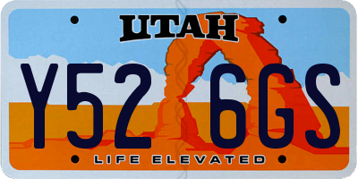 UT license plate Y526GS
