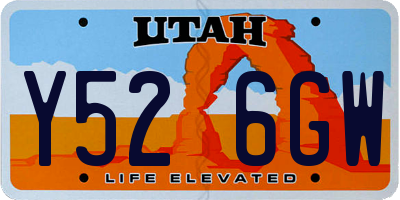 UT license plate Y526GW