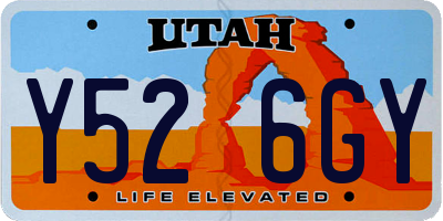 UT license plate Y526GY