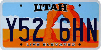 UT license plate Y526HN