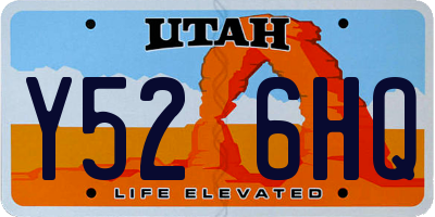 UT license plate Y526HQ