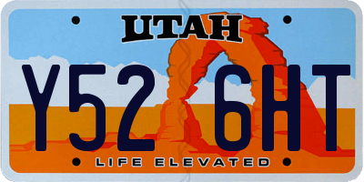 UT license plate Y526HT