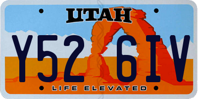 UT license plate Y526IV