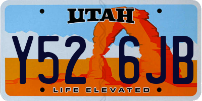 UT license plate Y526JB