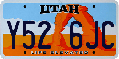 UT license plate Y526JC