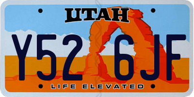 UT license plate Y526JF