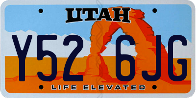 UT license plate Y526JG