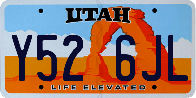 UT license plate Y526JL