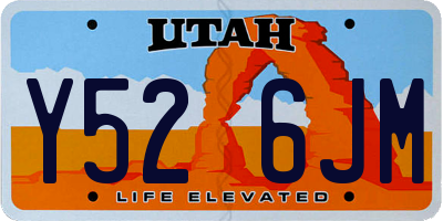 UT license plate Y526JM