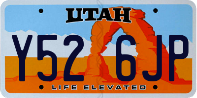 UT license plate Y526JP