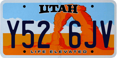 UT license plate Y526JV