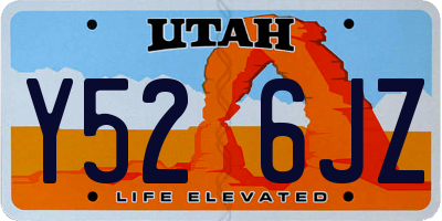 UT license plate Y526JZ
