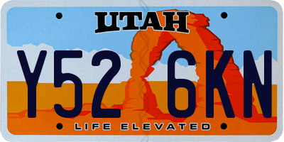 UT license plate Y526KN