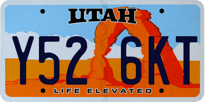UT license plate Y526KT