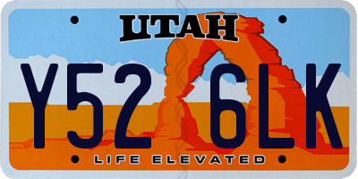 UT license plate Y526LK