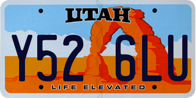 UT license plate Y526LU