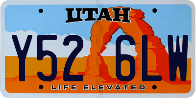 UT license plate Y526LW