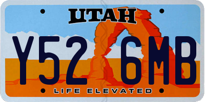 UT license plate Y526MB