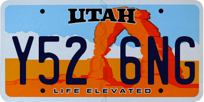 UT license plate Y526NG