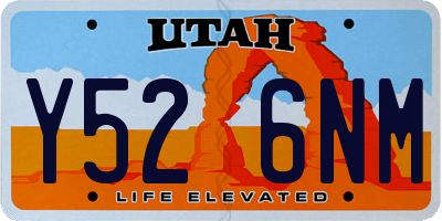UT license plate Y526NM