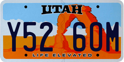 UT license plate Y526OM