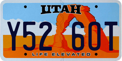 UT license plate Y526OT