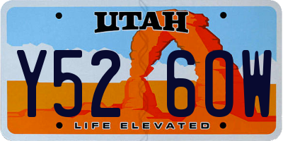 UT license plate Y526OW